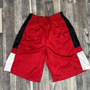 🔥🏀 Nike Air Jordan Men's Shorts Jumpman Basketball Gym Red Sz XL - EXCELLENT